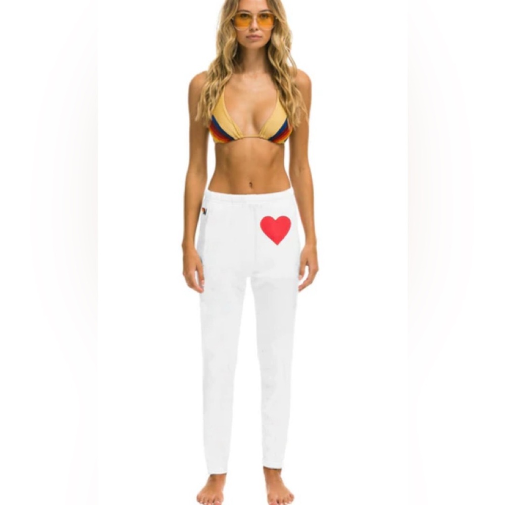 Aviator Nation Heart Stitch Jogger Sweatpants